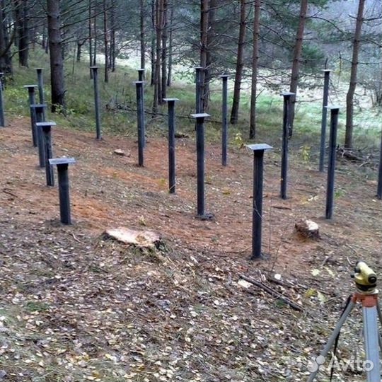 Ремонт фундамента винтовыми сваями