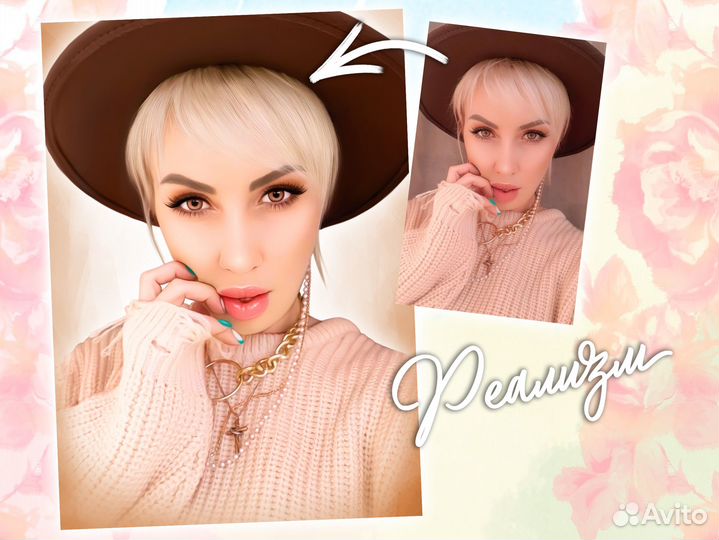 Портрет по фото на холсте