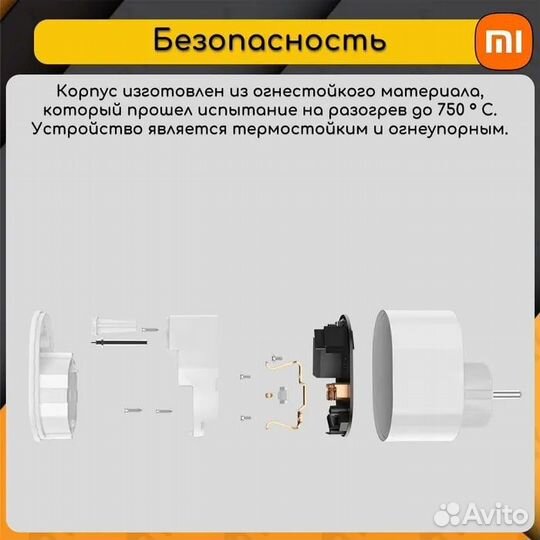 Умная розетка Xiaomi Smart Plug 2 EU Wi-Fi