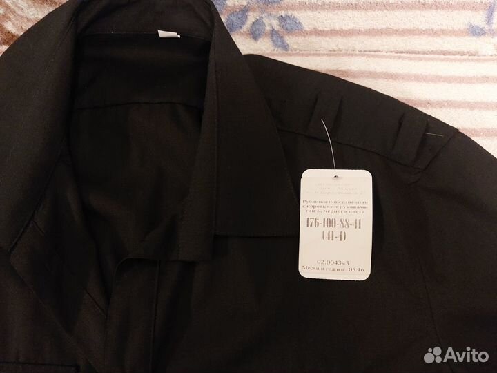 Новая рубашка черная вмф с коротким рукавом