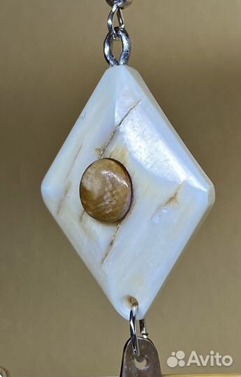 Серьги и кулон из бивня мамонта. Авторская работа