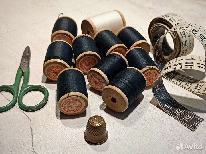 Нитки швейные хб СССР 10шт для шитья