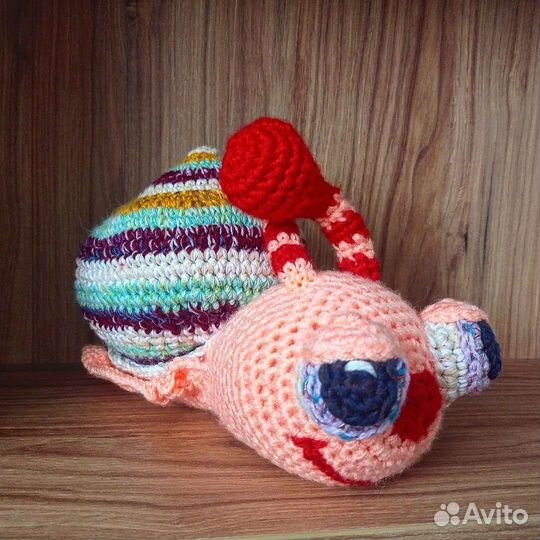 Мягкие вязаные изделия Морковь, лама, улитка, кот