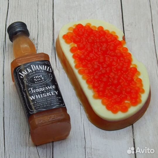 Вкусные мыльные наборы. Виски и бутерброд с икрой