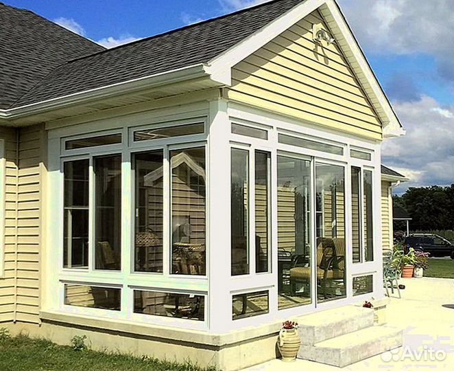 Остекление крыльца теплое.Рассрочка
