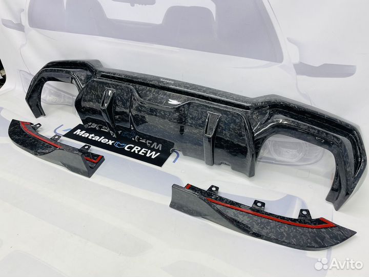 Диффузор для BMW G22 G23 Кованый карбон