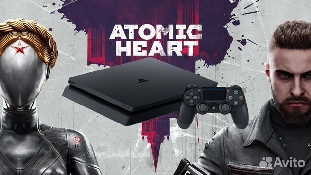 Прошитая Sony PS4 slim 500Gb + 40 игр. Гарантия