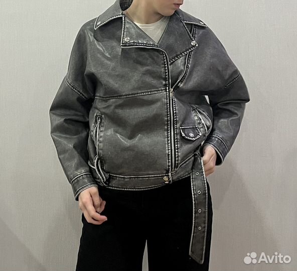 Кожаная куртка косуха женская 44-46