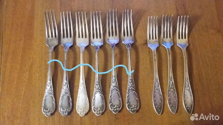 Мельхиоровые ложки, вилки, ножи СССР