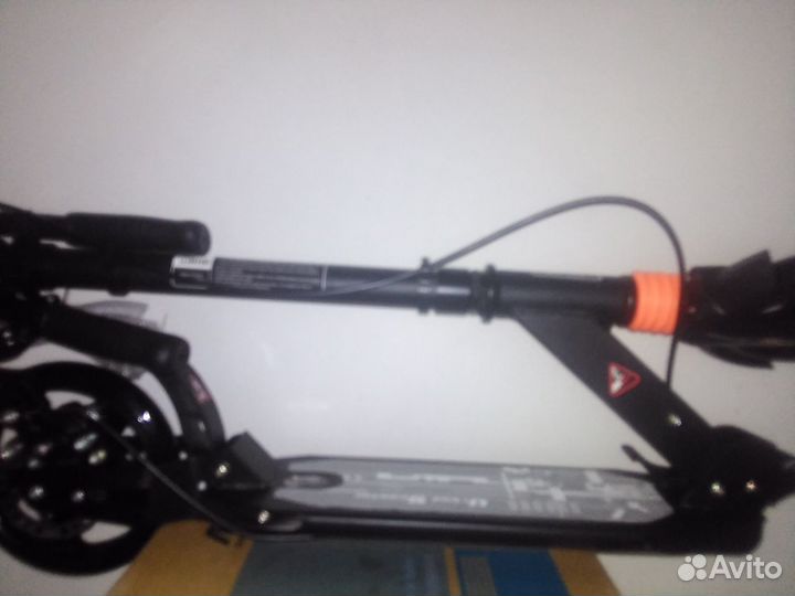 Самокат черный urban scooter дисковый тормоз