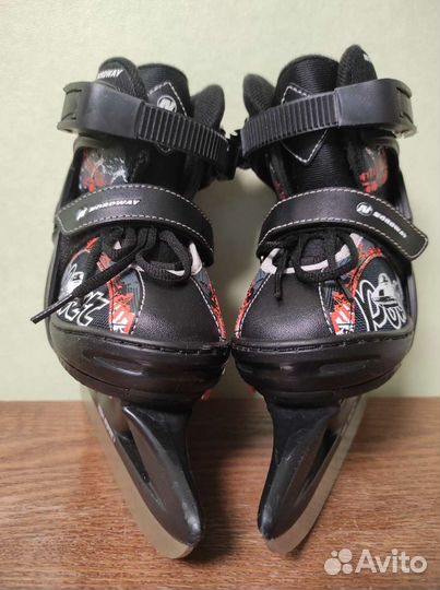 Коньки детские раздвижные 26-30 + клюшки