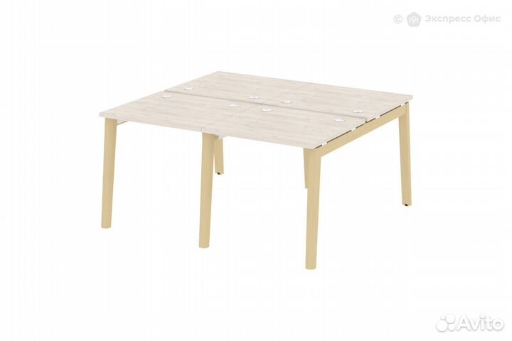 Стол-бенч двойной на деревянных опорах Onix wood O