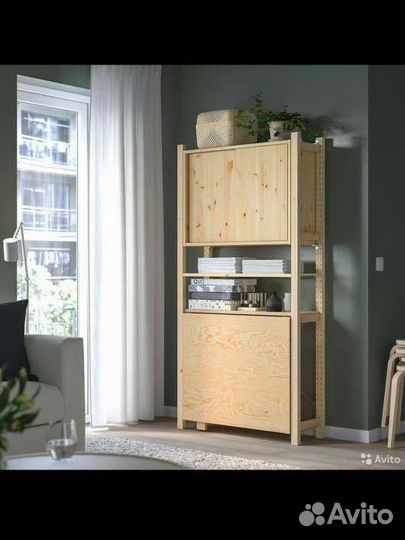 Ивар Икеа комбинация шкаф стол