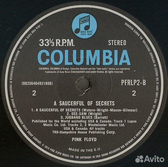 Виниловая пластинка Pink Floyd A saucerful OF secr