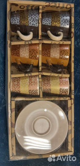 Кофейный сервиз и фужеры