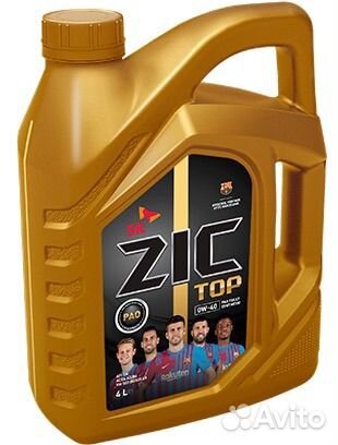 ZIC TOP 0W40 API SP, acea A3/B4 (синт.) 4л