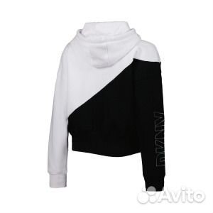 Женский бело-черный пуловер с капюшоном New Orlean