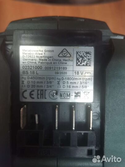 Шуруповерт metabo bs18l