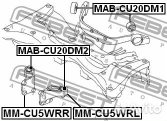 Сайлентблок заднего дифференциала febest mabcu20dm2 для а/м mitsubishi