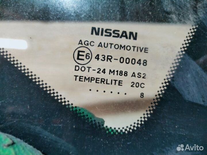 Стекло заднее правое Nissan Qashqai Vi 2008