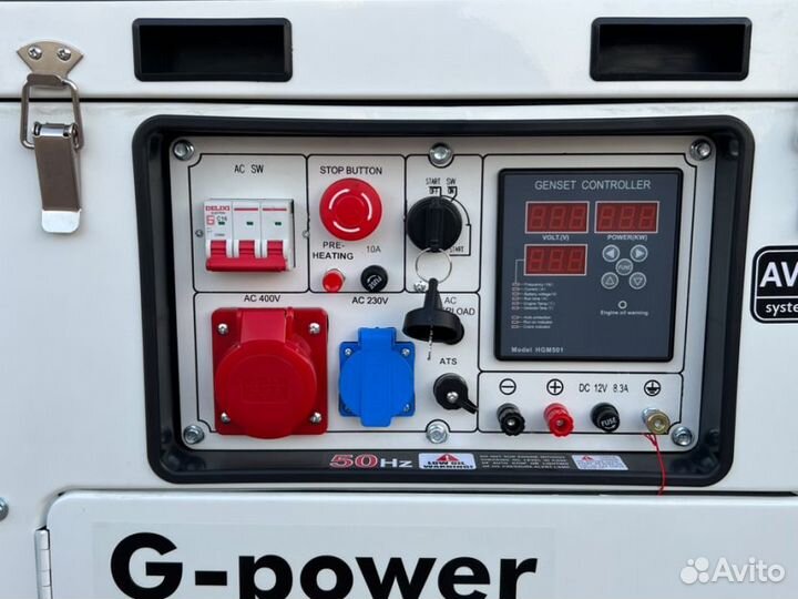 Генератор дизельный 10 кВт G-power трехфазный