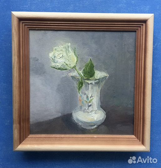 Продам картину «Белая роза» масло, холст