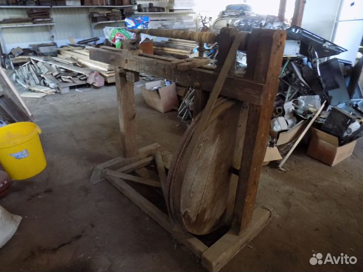 Редкий токарный станок по дереву - 19 век
