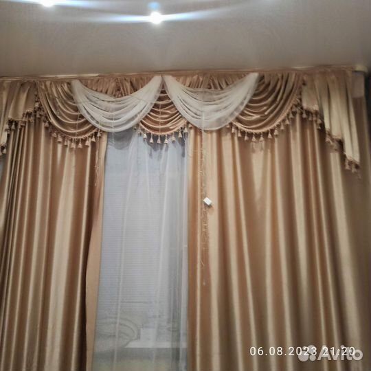 Шторы с ламбрекеном бу