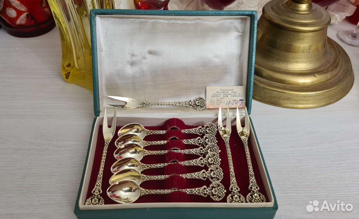 Набор кофейных ложек(без вилок) серебро 916пр СССР