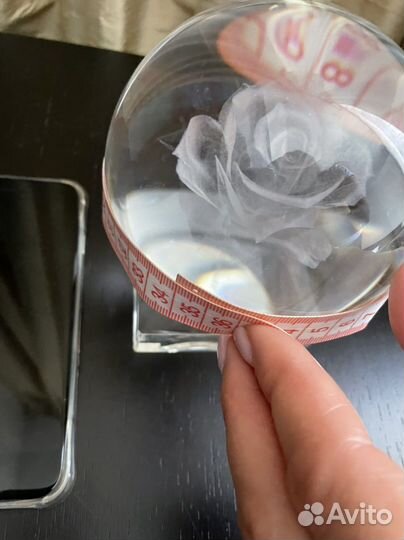 Шар хрустальный с розой