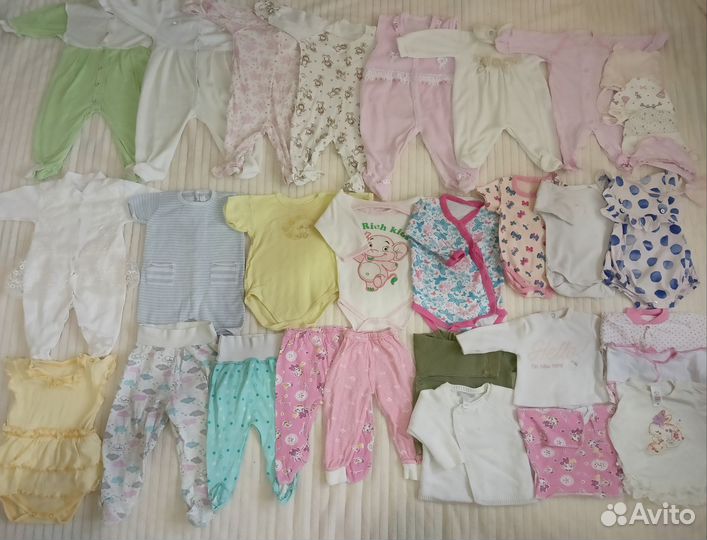 Детские вещи на девочку пакетом 56 62 68