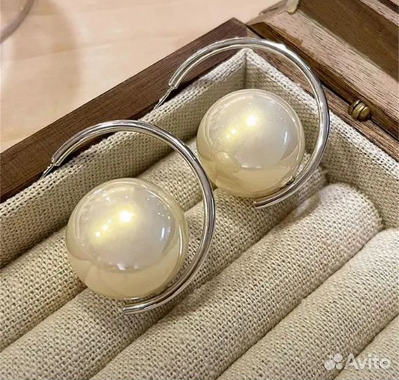 Новые серьги большие шары