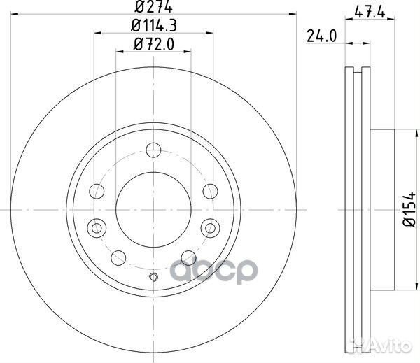 Диск тормозной перед ND5004 nisshinbo