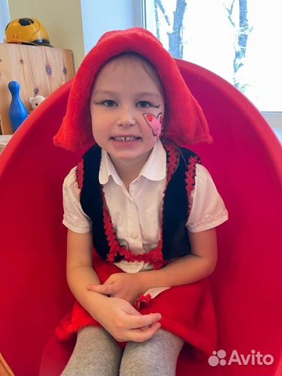 Костюм новогодний карнавальный красная шапочка