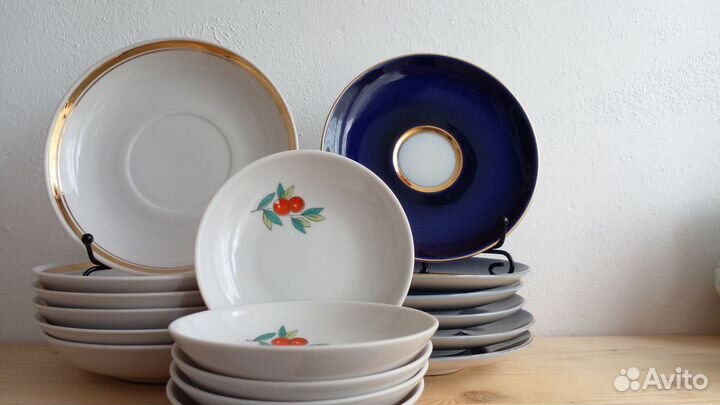 Блюдца и тарелки СССР новые наборы
