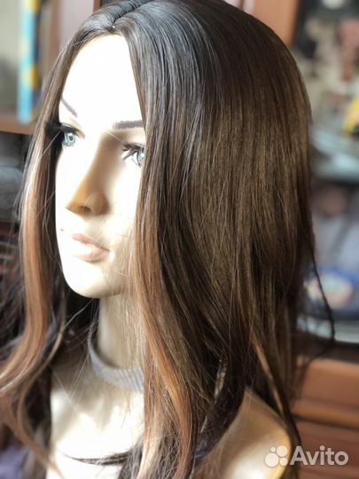 Парик каштан новый длинный стильный