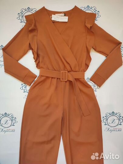 Роскошный Комбинезон длинный рукав с воланами 48