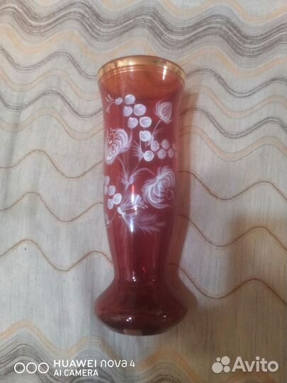 Ваза цветное стекло СССР