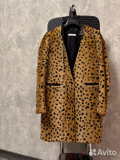 Sandro меховое пальто 42