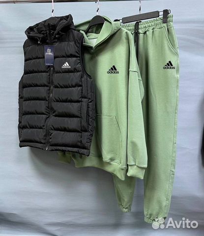 Спортивный костюм мужской и жилетка Adidas тройка объявление продам