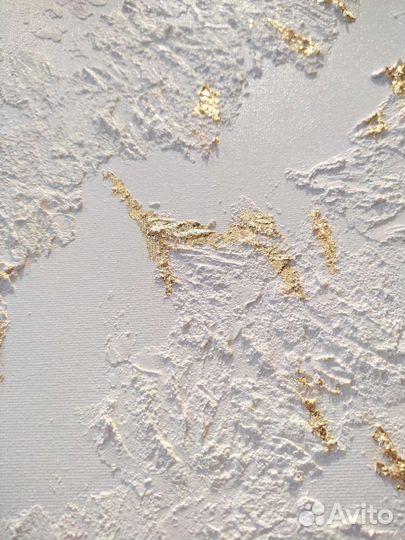 Картина текстурная паста и поталь