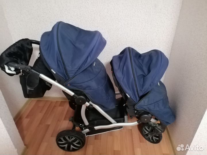 Коляска 2 в 1 бу для двойни bebetto 42