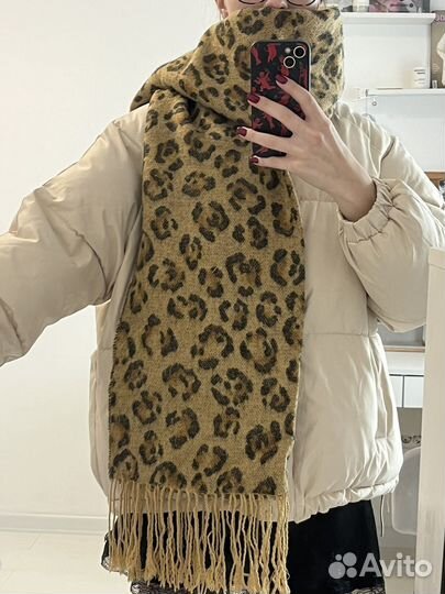 Женский шарф леопард