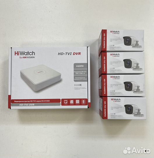 Комплект видеонаблюдения 4 камеры