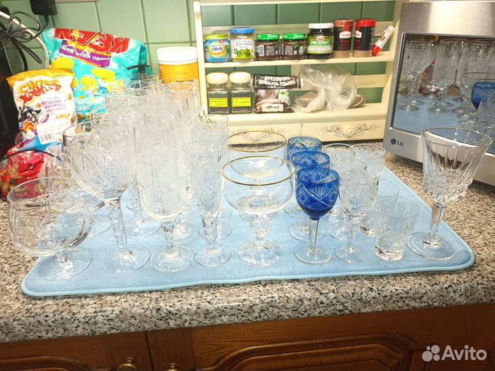 Хрустальные бокалы рюмки фужеры СССР