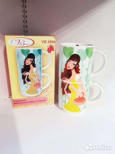 Кружка фарфоровая, подарочные наборы