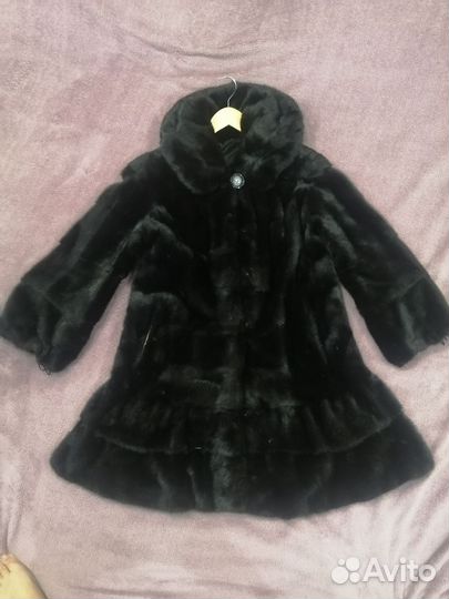 Шуба норковая с капюшоном 46-48