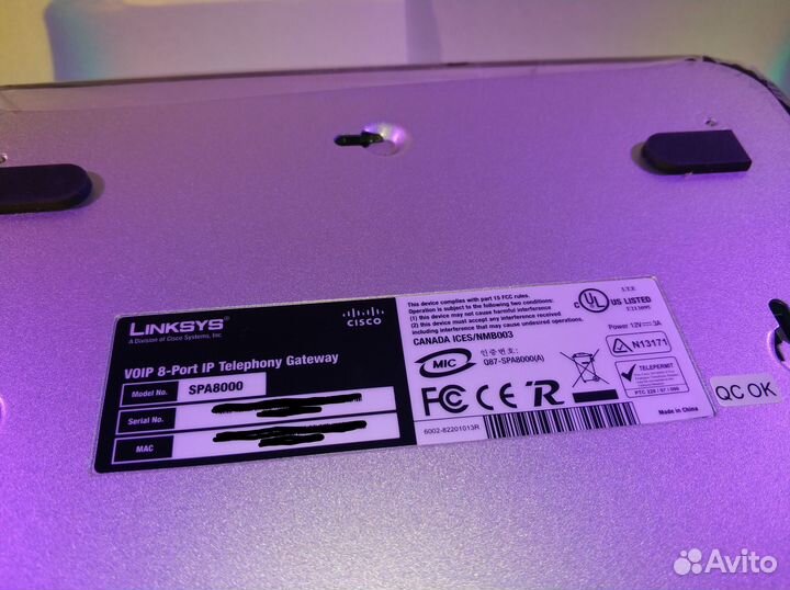 Телефонный VoIP/SIP шлюз Cisco (Linksys) SPA8000