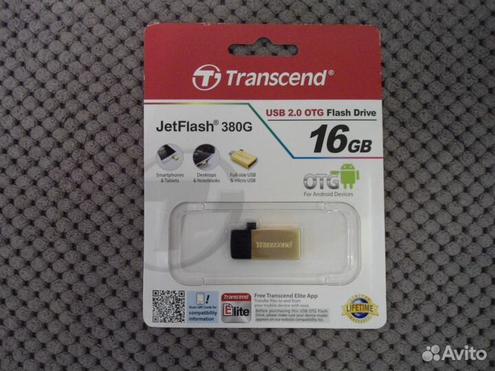 Флешка Transcend JetFlash 380G 16 гб. (Новая)