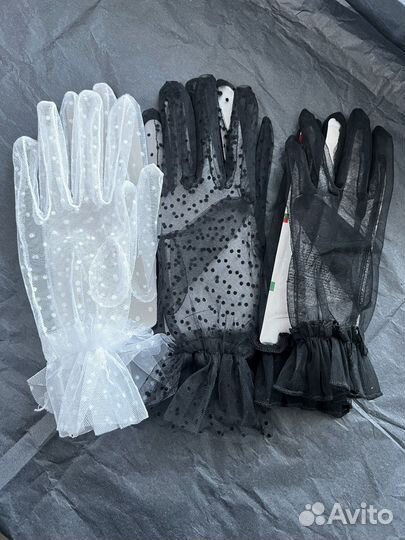 Перчатки женские сетка кружево
